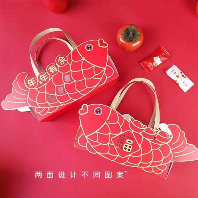 

Kotak Hampers Imlek CNY Dus Packaging Bag Sincia Kue Kering Cookie Koi