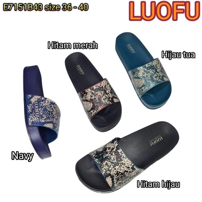 E7151B43 Luofu Original Sandal Wanita Karet Import Selop Cewek