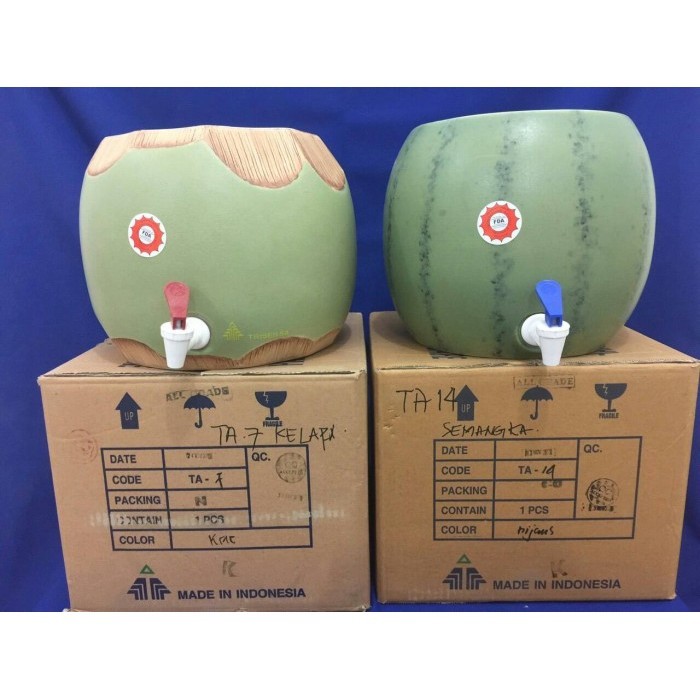 Gra Gosend Tempat Aqua Galon Model Guci Motif Unik / Guci Trisensa 3D