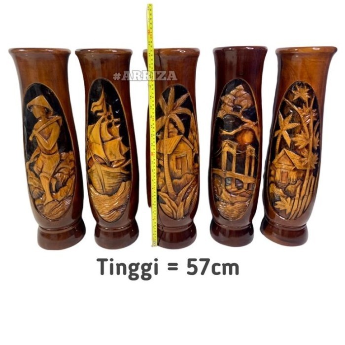 Gra Promo... Vas Bunga / Pot Bunga / Tempat Payung / Guci Kayu Jati