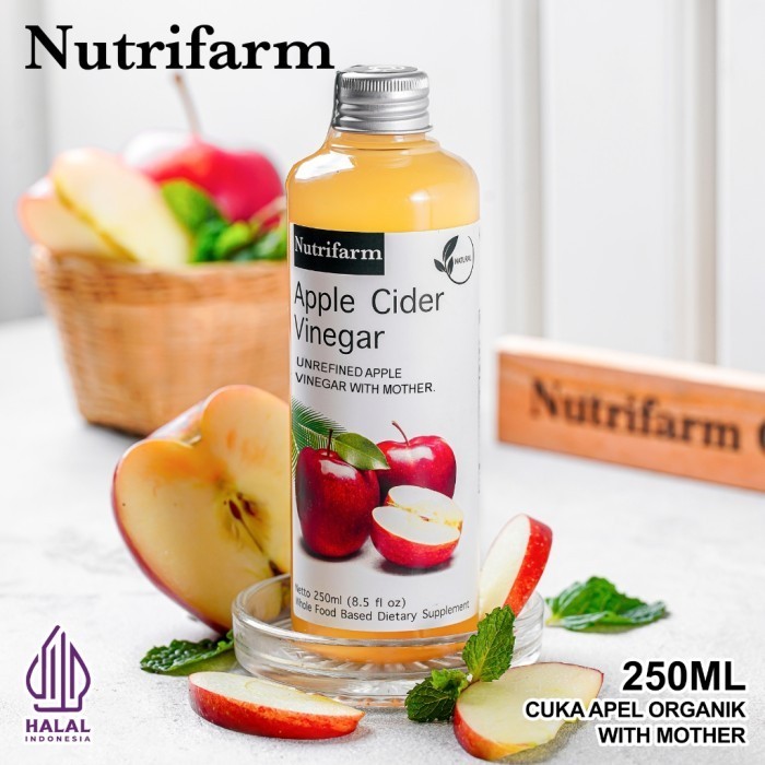 

CUKA APEL ORIGINAL ORGANIK 500ML / APPLE CIDER VINEGAR WITH MOTHER/ CUKA SARI APEL / BRAGG NUTRIFARM