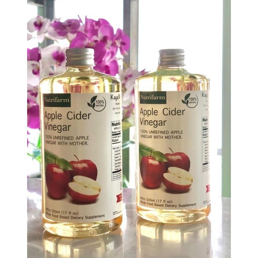 

ready Apple Cider Vinegar / Cuka Apel Organik form Nutrifarm 500 ml K02