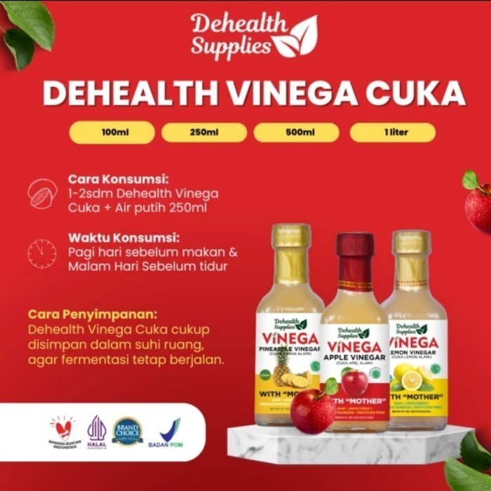 

ASLI DEHEALTH FINEGA CUKA APEL 500 ML - APPLE CIDER VINEGAR KODE 1355 K02