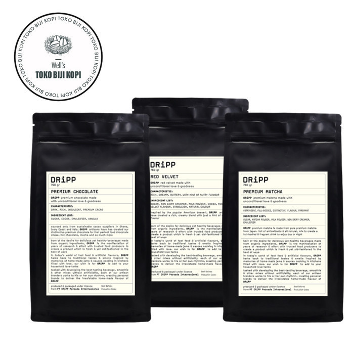 

DRIPP PREMIUM CHOCOLATE POWDER / DRIPP COKLAT BUBUK - 760 GRAM K02