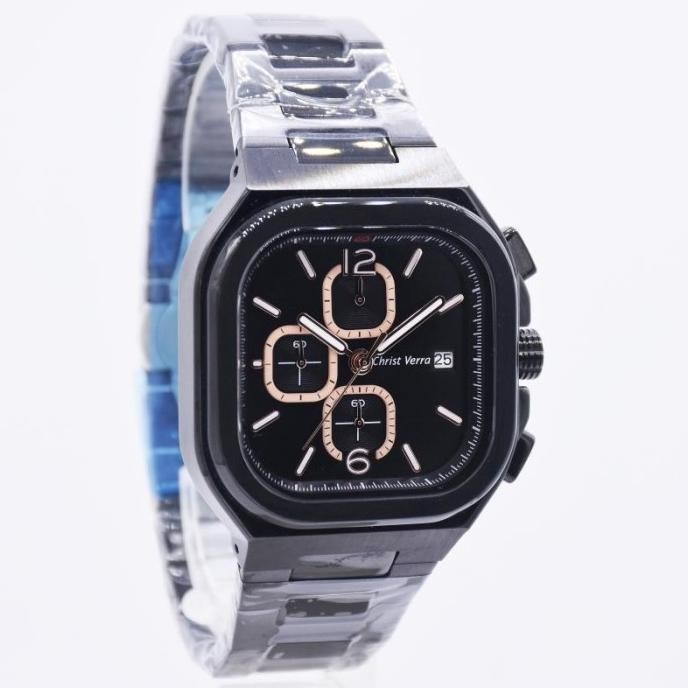 [Garansi] Jam Tangan Pria Christ Verra 920362G-16 Blk Original