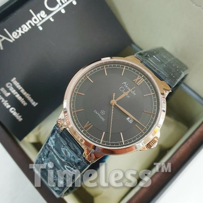 [Ready] Jam Tangan Pria Alexandre Christie Ac 8537 Md Sapphire Black Rosegold