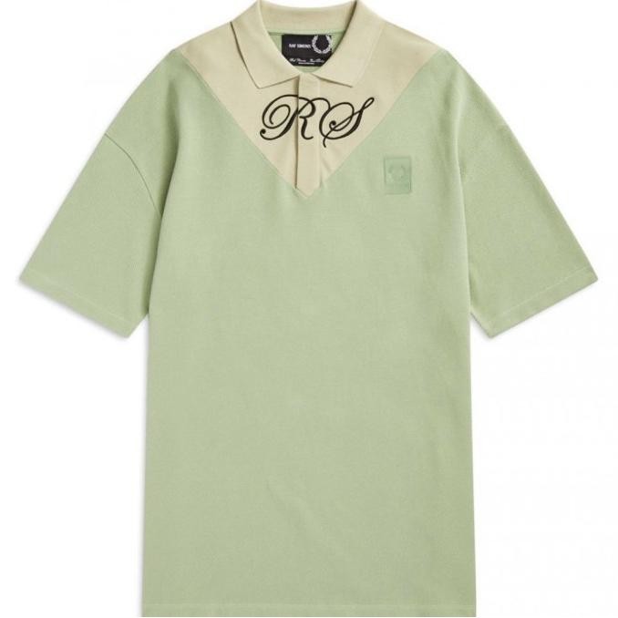 [Promo] Fred Perry X Raf Simons Oversized V-Insert Green Polo Shirt