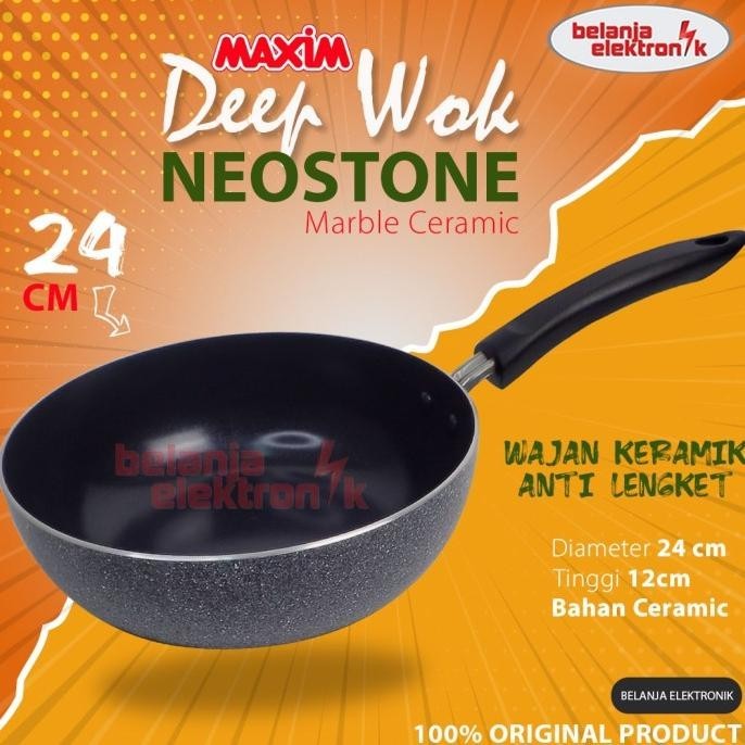 FRYPAN WAJAN MAXIM DEEP WOK NEOSTONE 24 CM MARBLE CERAMIC