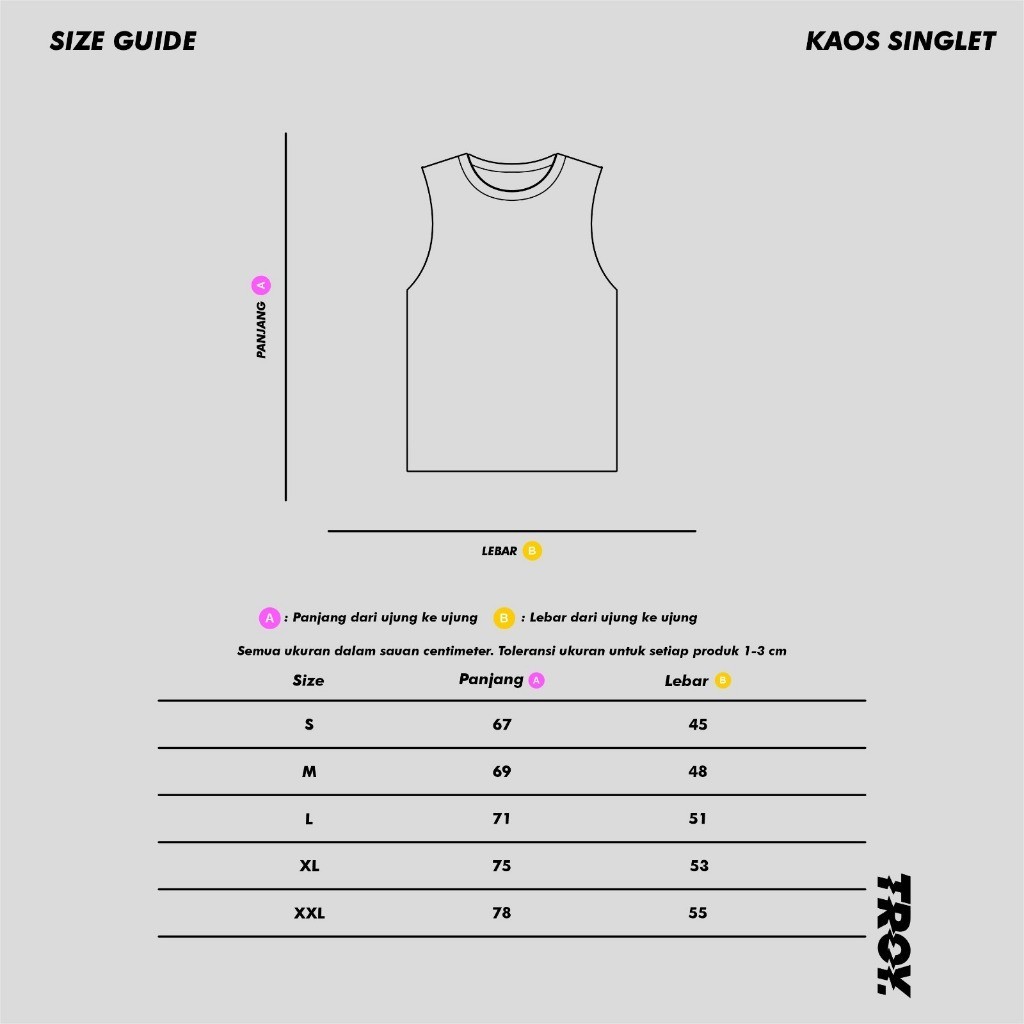 Troy Company Tshirt Singlet Black Rain Tears - Kaos Pria Tanpa Lengan Hitam TS 2550