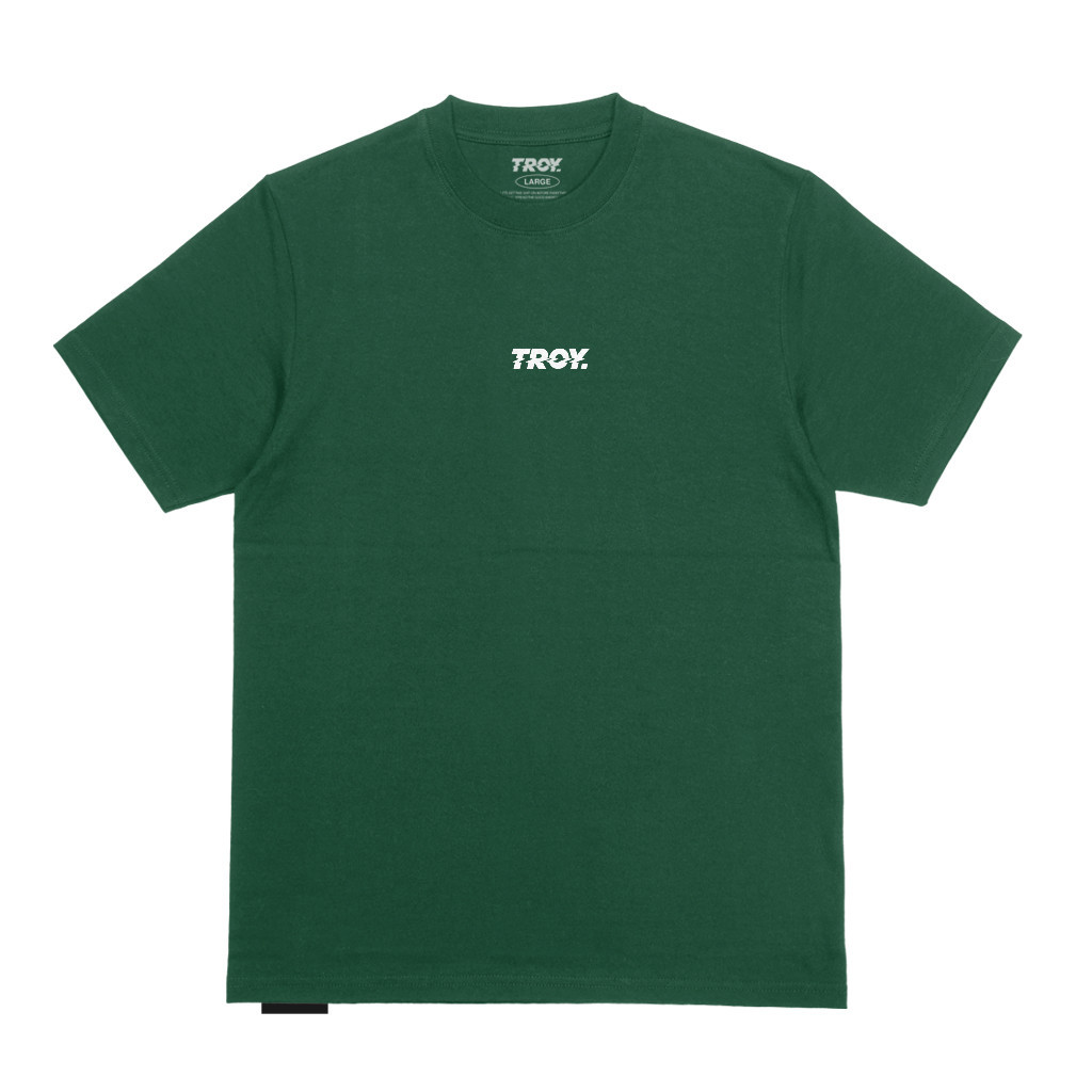 Troy Company Tshirt Forest Green Basic Tee Logo - Kaos Lengan Pendek Kaos Hijau MTD 2045