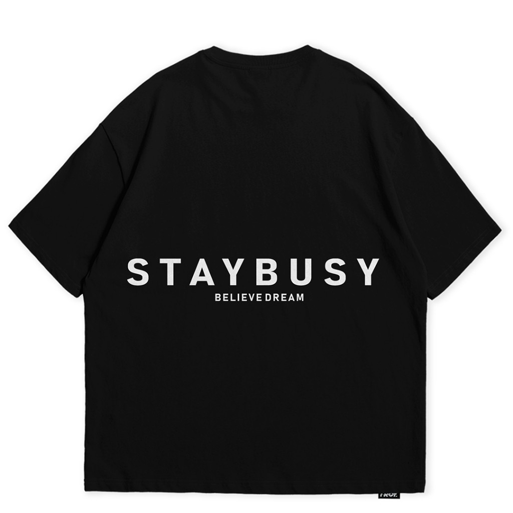 Troy Company Oversize Tshirt Black Believe Dream - Kaos Oversize Hitam Lengan Pendek OVD 2508