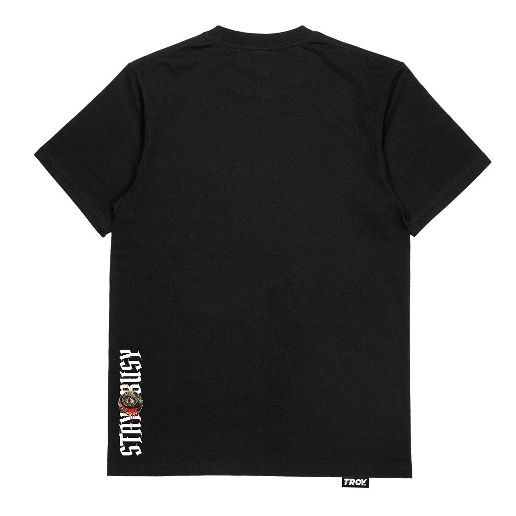 Troy Company Tshirt Black Blood Cry Cat - Kaos Pria Lengan Pendek Hitam MT 2313