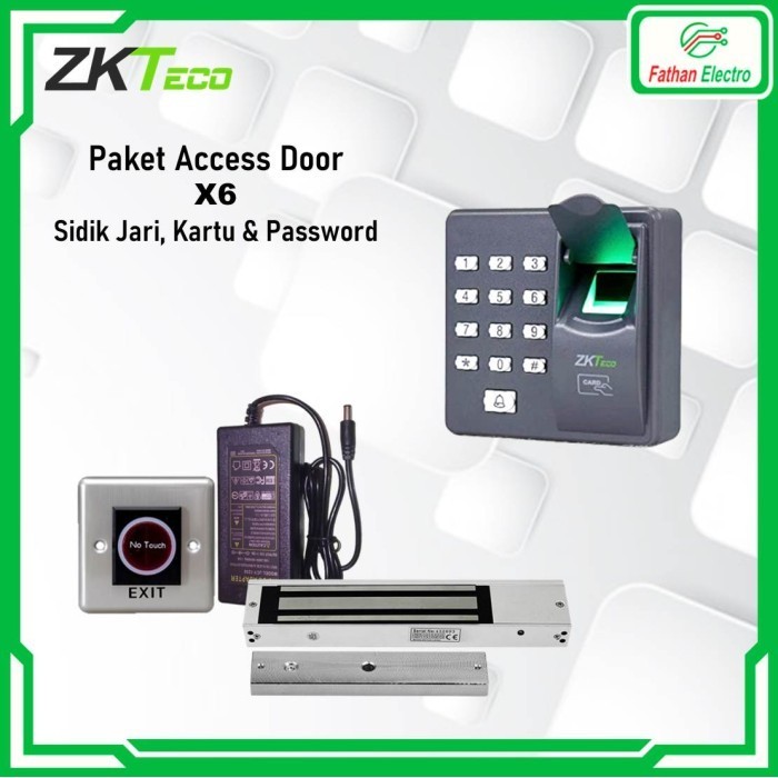 Paket Access Door Fingerprint Rfid X6 Zkteco Access Control Standalone