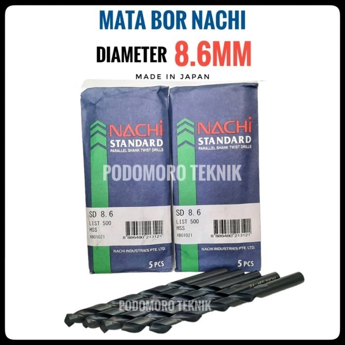 Nachi Mata Bor 8.1 Mm Drill 8.1 Mm Hss Mata Bor Besi Nachi