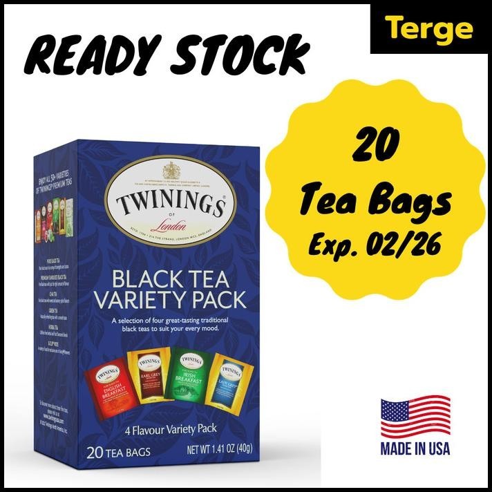 

Twinings Assorted Herbal Teas Black Tea Variety Pack 20 Tea Bags