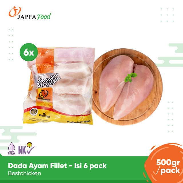 

Bestchicken Dada Ayam Fillet - Dada Ayam Boneless Tanpa Kulit 500 gr - Isi 6 pack