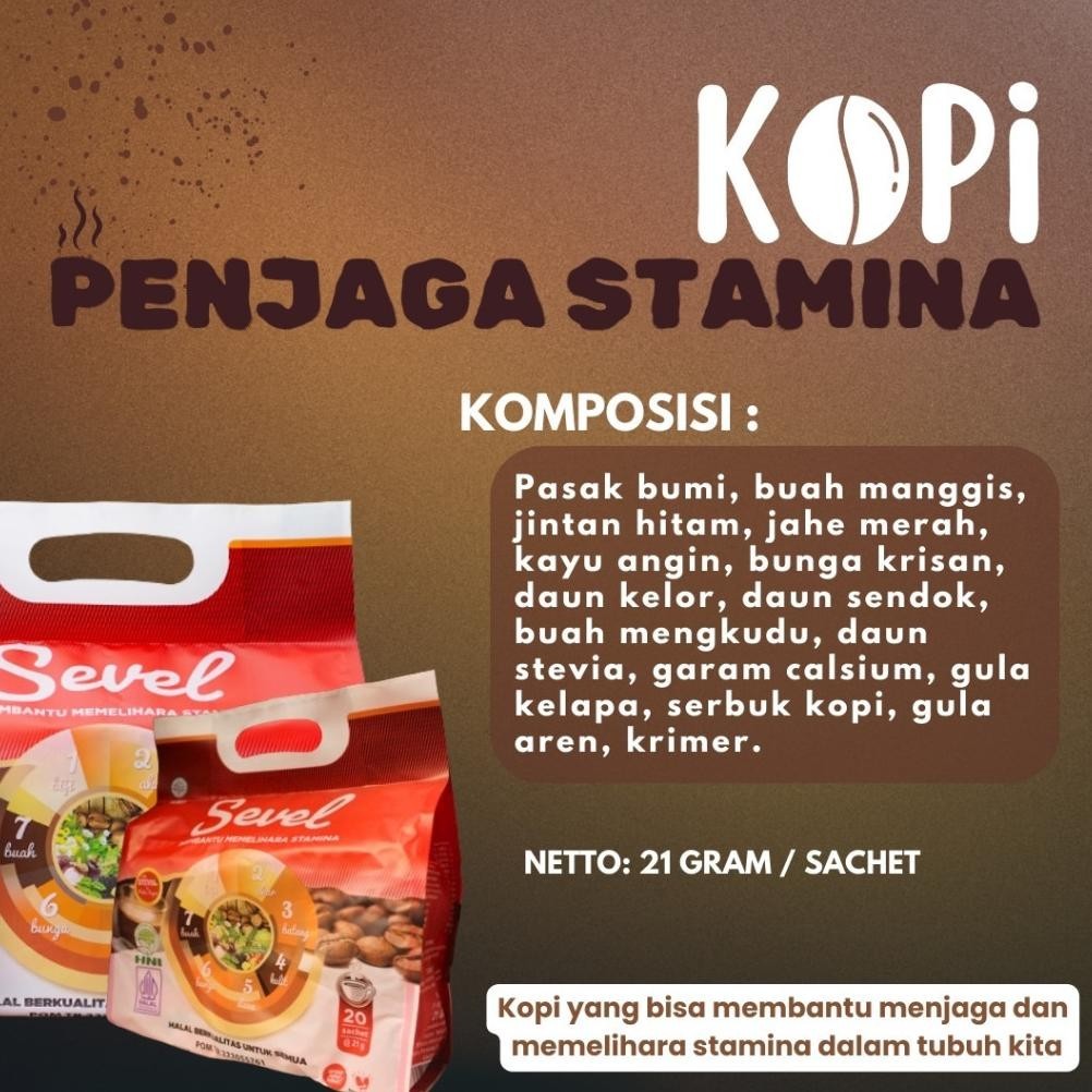 

h-4 TERMURAH KOPI 7 ELEMEN HNI HPAI KOPI SEVEL 20 SACHET 500GR EXP 2025 MDR11 Revano2356 Berkualitas