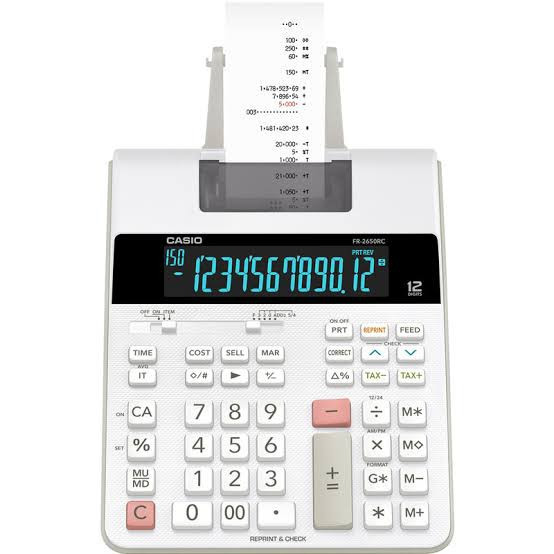 

CASIO FR-2650RC KALKULATOR PRINTING / 2650 RC CALCULATOR PRINT