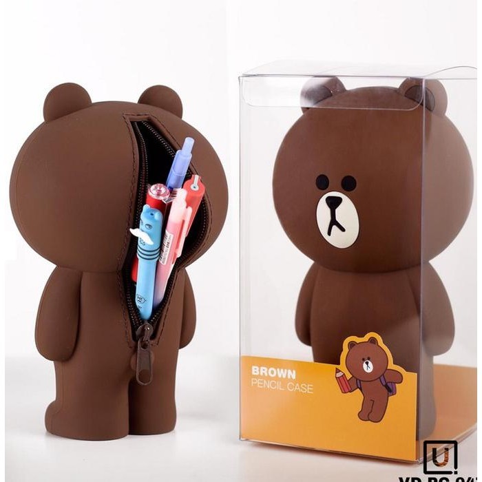 

TEMPAT PENSIL Kotak Pensil SILICONE Beruang Kotak pensil MOTIF Beruang