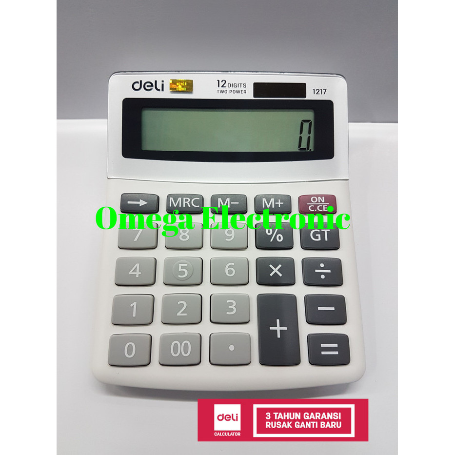 

DELI 1217 CALCULATOR DESKTOP KALKULATOR MEJA KANTOR OFFICE 12 DIGITS