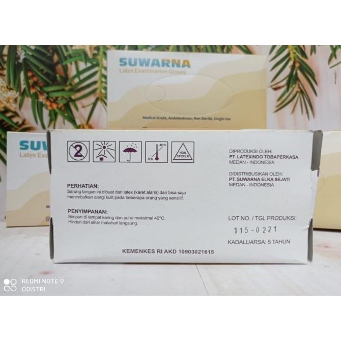 Sarung Tangan Latex Suwarna - Mirip Sensi Gloves - Handscoon Sahnazshop