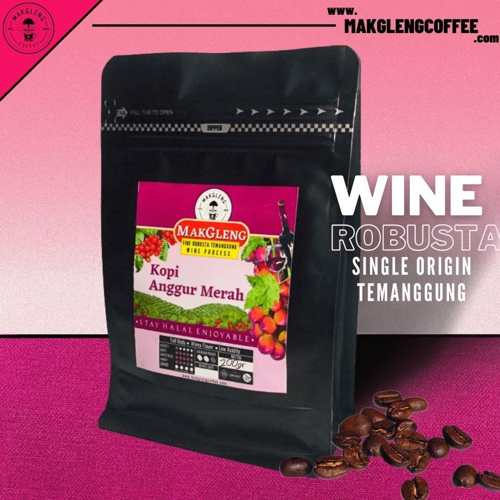 

dh-68 Kopi AMER Robusta 200gr - Wine Process Export Quality Original