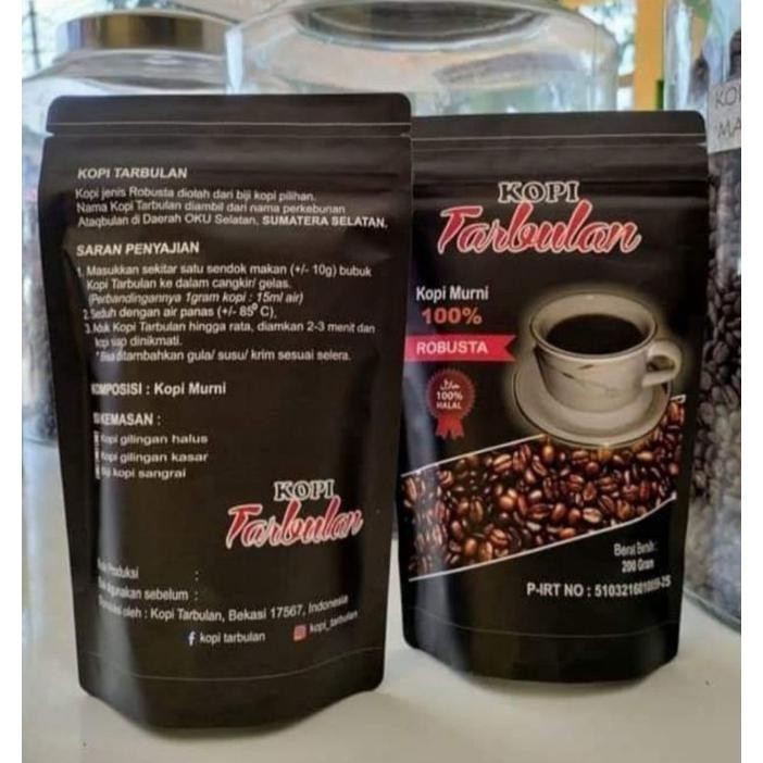 

CQ37 Robusta Kopi Tarbulan Murni Netto 200 gr Berkualitas