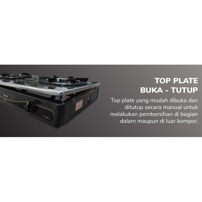 Kompor Gas Rinnai 2 Tungku Api Lilin Ri 602 A
