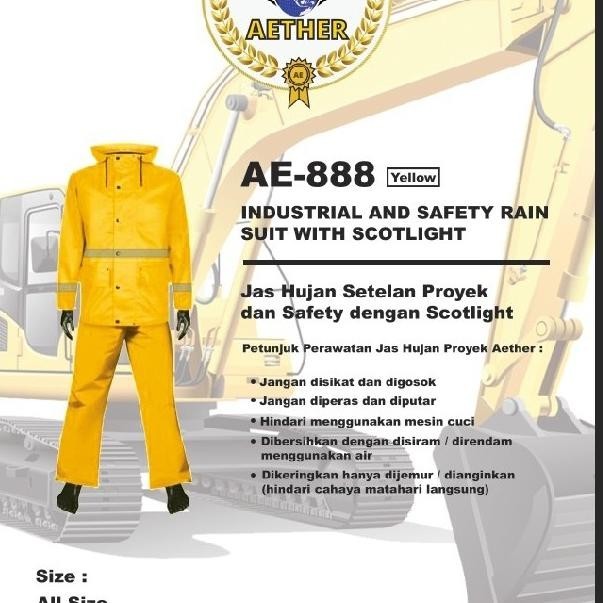 Jas hujan stelan proyek AETHER '