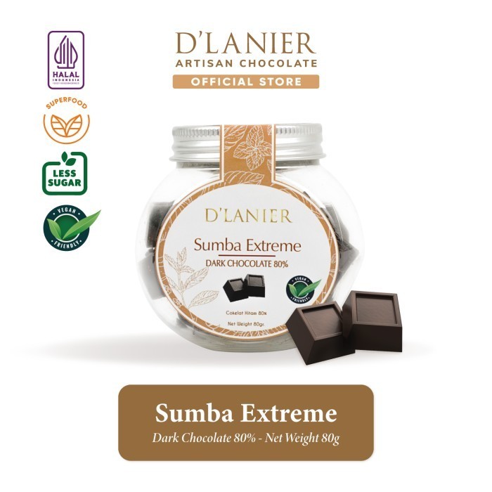 

Ready D'Lanier Sumba Extreme Dark Chocolate 80% - 80gr
