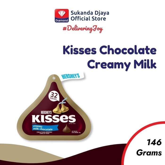 

Ready Hershey Chocolate Kisses Creamy Milk / Coklat Susu 146 g
