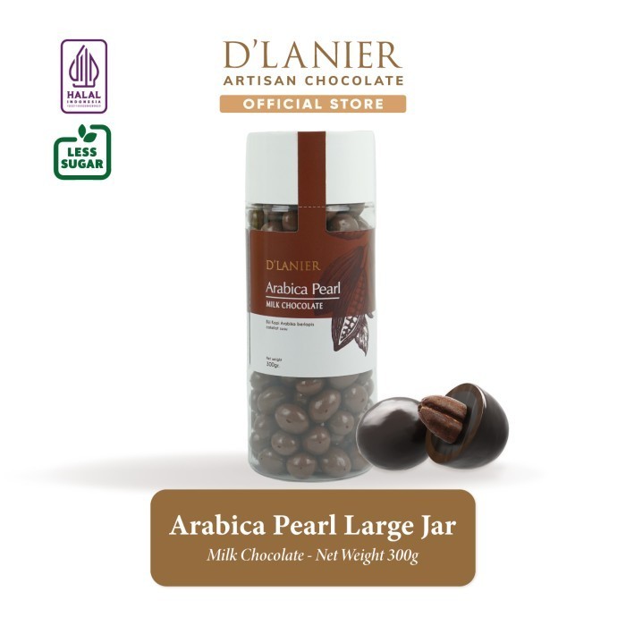 

Ready D'Lanier Arabica Pearl with Milk Chocolate - 300gr (Large Jar)