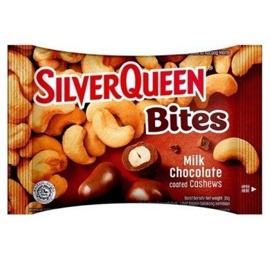 

Ready Silverqueen bites almond & cashew 500gr packing standar kami adal