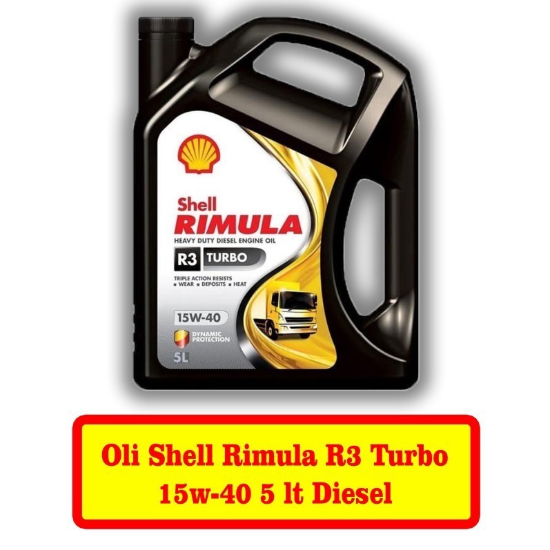 OLI SHELL RIMULA R3 TURBO 15W-40 5 LT DIESEL ORIGINAL -66220