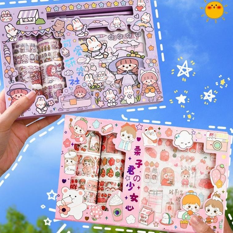 

TGH Stiker 1 Set Box Premium Karakter Lucu + 10 Roll Stiker + 10x10 Stiker Super Cute(10pcs) TERLARIS