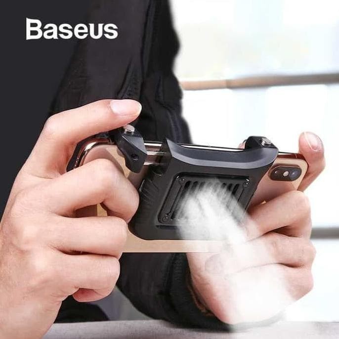 Baseus Sucjlf-01 Gamepad Grip Trigger Aim L1 R1 Pubg W/ Cooling Fan  Ready