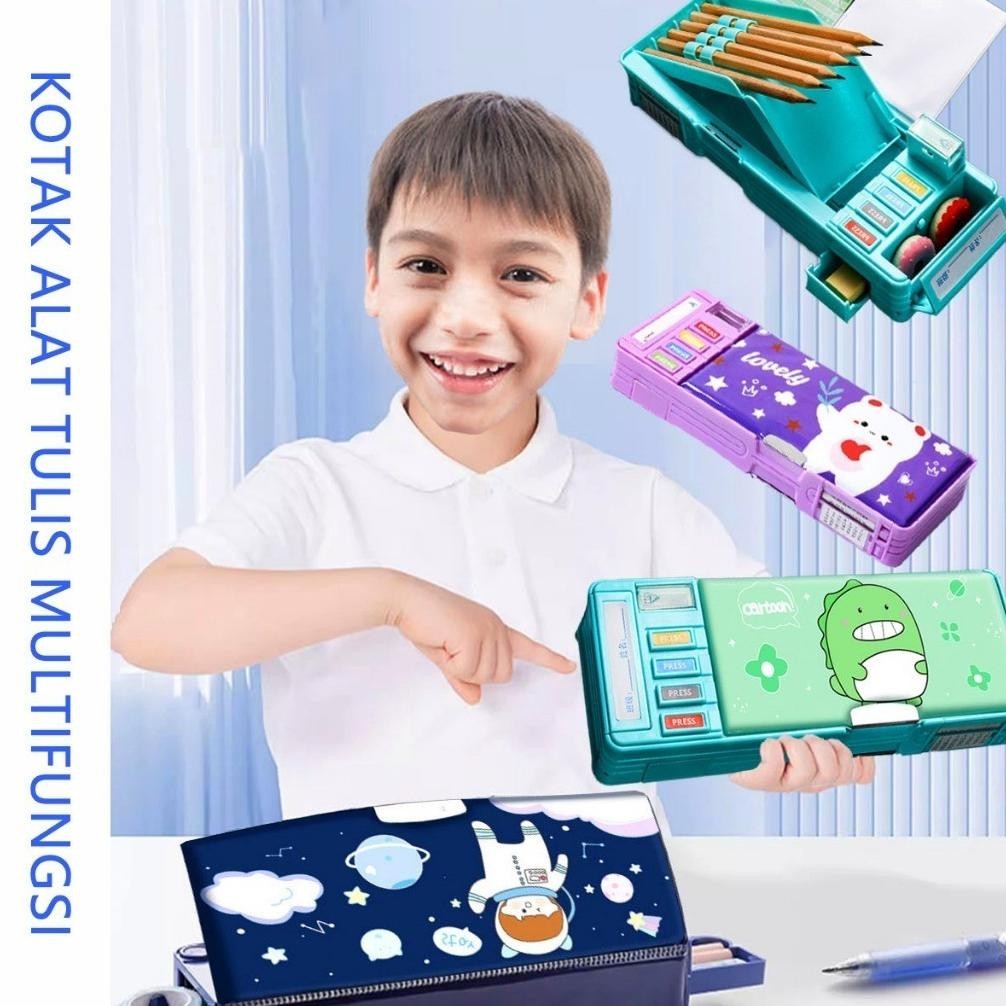 

Murah Kotak Pensil Plastik Multifungsi/Tas Pena/Kotak Pensil Kata Sandi Multifungsi/Kotak Penyimpanan, Cocok Untuk Siswa Tk 1-3 Cod