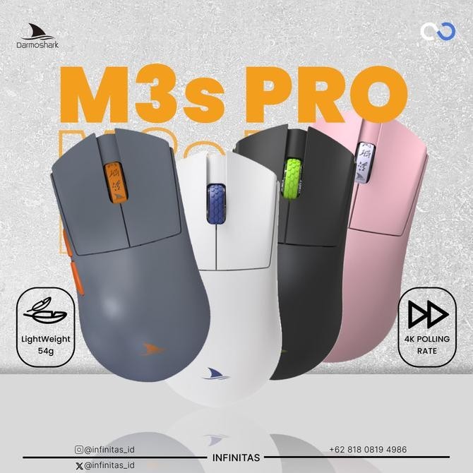 Darmoshark M3S Pro 4K Varun Wireless Ultra Light Ambi Gaming Mouse