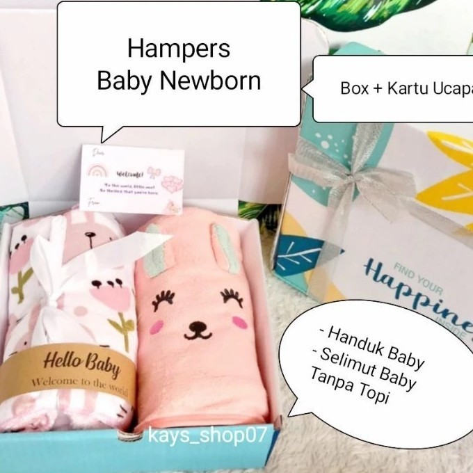 Hampers Bayi Kado Hadiah Bayi Newborn Selimut Handuk