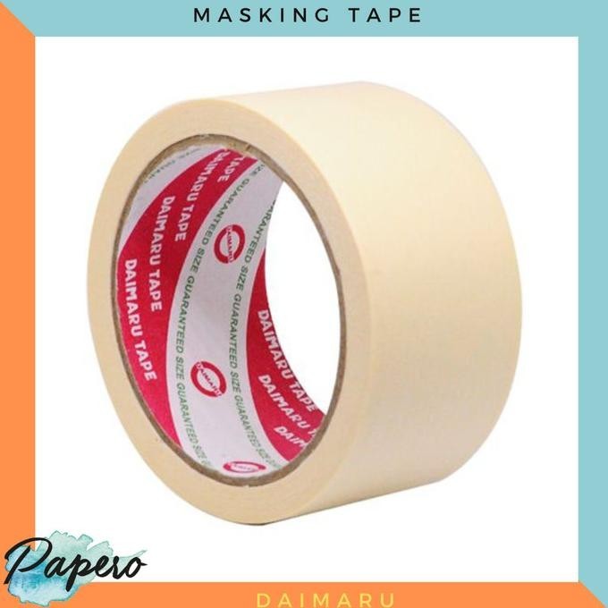 

hqu Masking Tape / Lakban Kertas Daimaru 2 inch / 48 mm x 21 meter