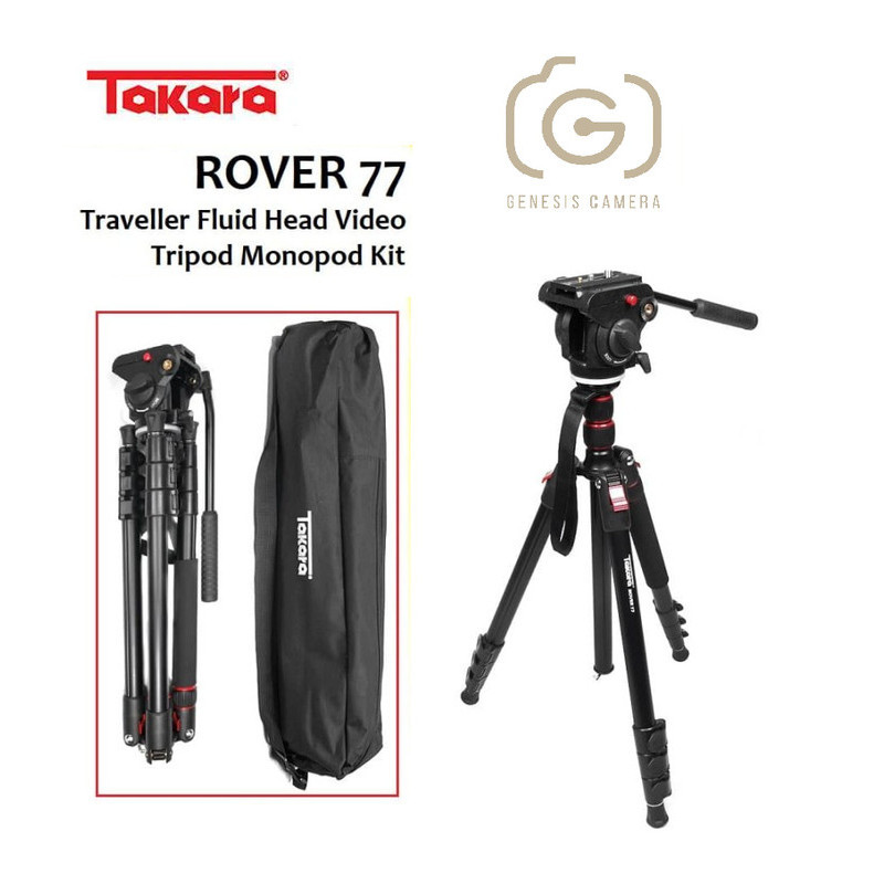 Takara Fluid Head Video Tripod Monopod Rover 77