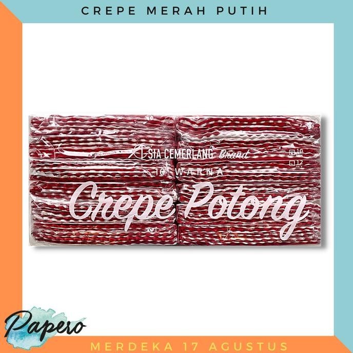

hqu Crepe / Krep Potong Dekorasi Merah Putih 17 Agustus HUT RI