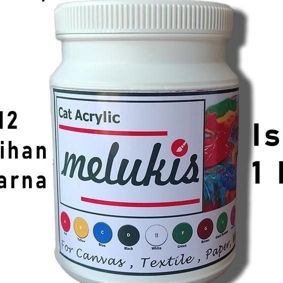 

Cat Melukis Acrylic / Cat Akrilik Isi 12 Warna 1Kg