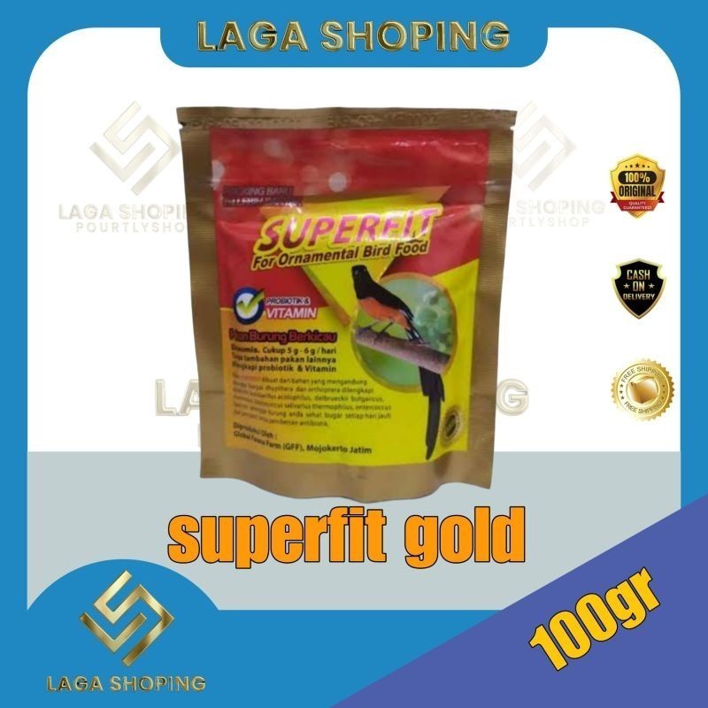 superfit gold pakan burung ornamental makanan ber probiotik vitamin supervit Lampam ID