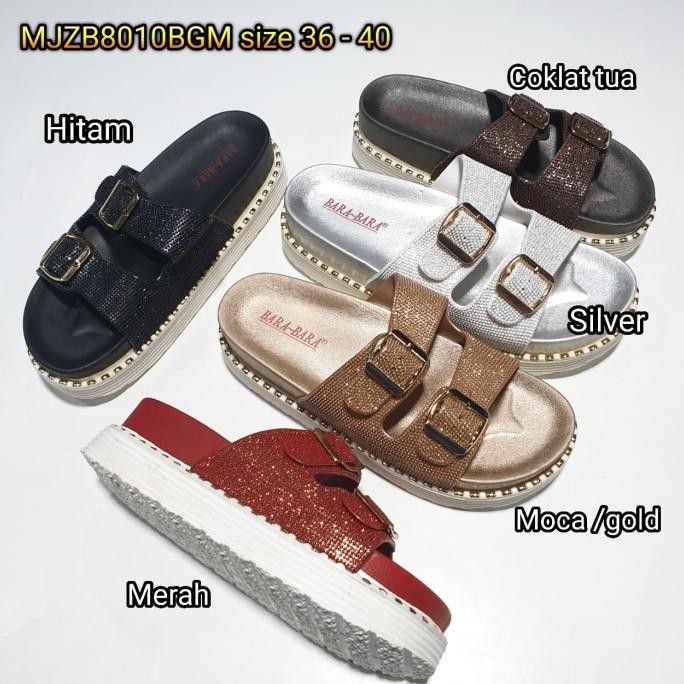 Mjzb8010Bgm Bara Bara Original Jelly Sandal Wanita Wedges Karet Import