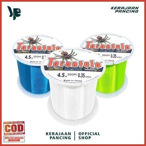 Promo Kerajaan Pancing - Senar Pancing Tarantula 500Meter 3Warna  Nilon Senar Set Peralatan Pancing 