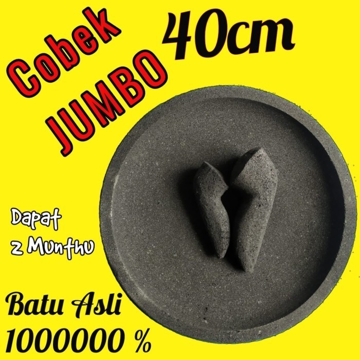 Dheao Cobek / Cowet - Ukuran Jumbo - Ulekan Batu Asli