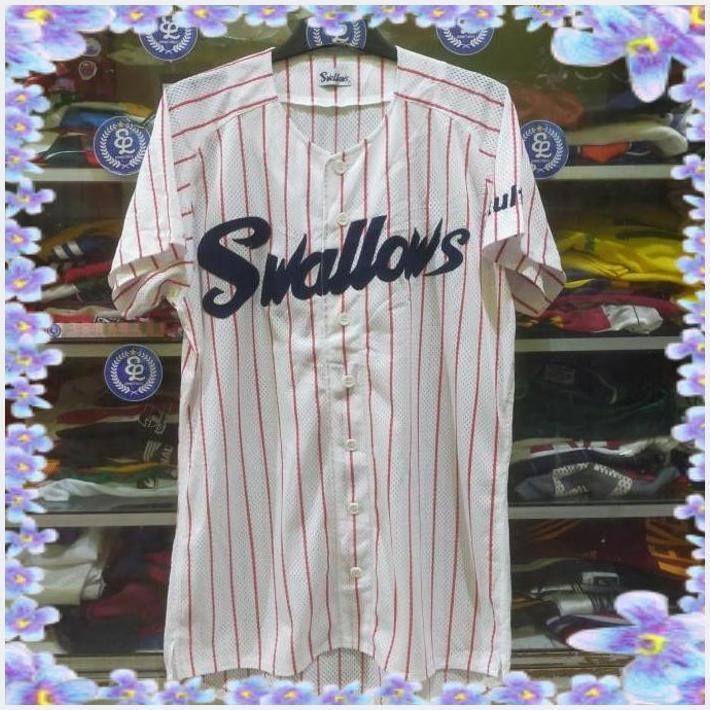 [ELJ] JERSEY BASEBALL TOKYO YAKULT SWALLOWS HOME VINTAGE 1999 ORIGINAL
