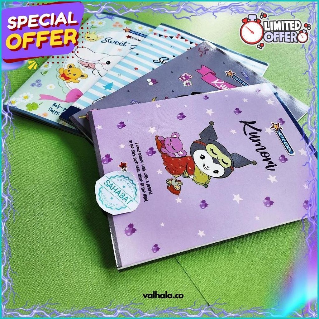 

(Krmi) Buku Tulis Newstar 38 Lembar Karakter Lucu Kuromi Cinnamorol Isi 10