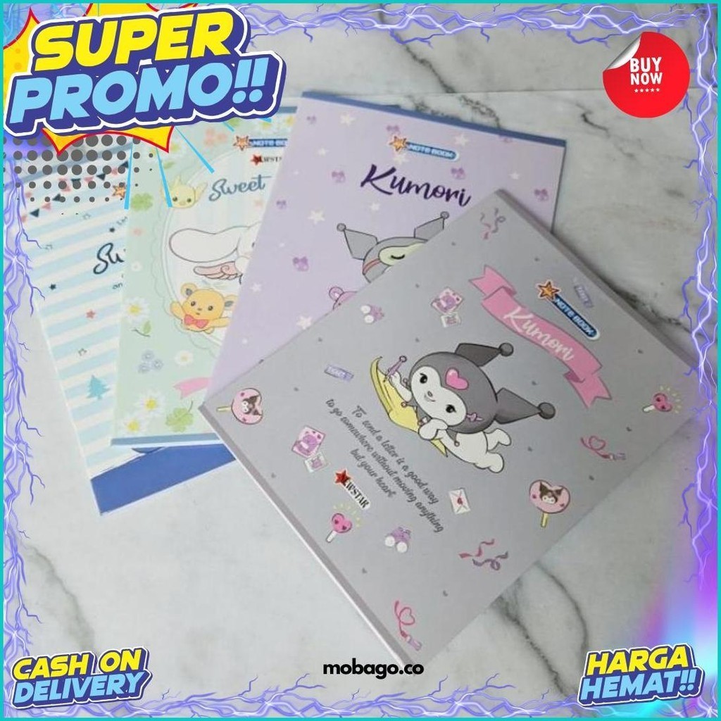 

(Krmi) Buku Tulis Newstar 58 Lembar 10 Buku Uk Kwarto A5 Kuromi Sanrio Melody
